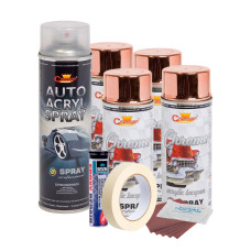 Kit Complet Reparatie Si Vopsire Jante Culoare Cupru Metalic, V4