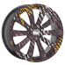 Set 4 Folii Imprimate Outdoor Cu Ecosolvent, Autoadezive, Pentru Decorarea Jantelor Auto, Dimetru 60 Cm, Model Fjt-03