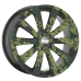 Set 4 Folii Imprimate Outdoor Cu Ecosolvent, Autoadezive, Pentru Decorarea Jantelor Auto, Dimetru 60 Cm, Model Fjt-07