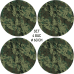 Set 4 Folii Imprimate Outdoor Cu Ecosolvent, Autoadezive, Pentru Decorarea Jantelor Auto, Dimetru 60 Cm, Model Fjt-07