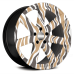 Set 4 Folii Imprimate Outdoor Cu Ecosolvent, Autoadezive, Pentru Decorarea Jantelor Auto, Dimetru 60 Cm, Model Fjt-14