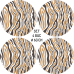 Set 4 Folii Imprimate Outdoor Cu Ecosolvent, Autoadezive, Pentru Decorarea Jantelor Auto, Dimetru 60 Cm, Model Fjt-14