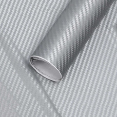 Folie Colantare Auto Carbon 3D - Argintiu (3M X 1,27M)