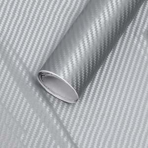 Folie Colantare Auto Carbon 3D - Argintiu (3M X 1,27M)