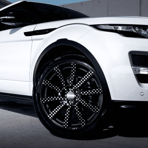 Set 4 Folii Imprimate Outdoor Cu Ecosolvent, Autoadezive, Pentru Decorarea Jantelor Auto, Dimetru 60 Cm, Model Fjt-05