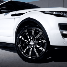 Set 4 Folii Imprimate Outdoor Cu Ecosolvent, Autoadezive, Pentru Decorarea Jantelor Auto, Dimetru 60 Cm, Model Fjt-09