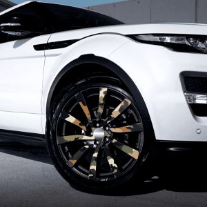 Set 4 Folii Imprimate Outdoor Cu Ecosolvent, Autoadezive, Pentru Decorarea Jantelor Auto, Dimetru 60 Cm, Model Fjt-10