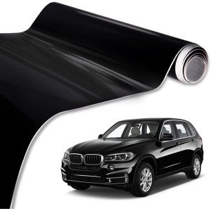 Folie Auto Pentru Colantare Integrala, Termoplastica, Cu Tehnologie "Bubble Free", Culoare Negru, Finisaj Lucios, Dimensiune 3,0M X 1,52M
