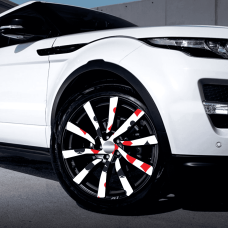 Set 4 Folii Imprimate Outdoor Cu Ecosolvent, Autoadezive, Pentru Decorarea Jantelor Auto, Dimetru 60 Cm, Model Fjt-02