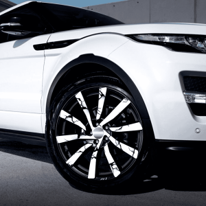 Set 4 Folii Imprimate Outdoor Cu Ecosolvent, Autoadezive, Pentru Decorarea Jantelor Auto, Dimetru 60 Cm, Model Fjt-11