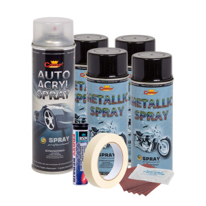 Kit Complet Reparatie Si Vopsire Jante Culoare Negru Metalizat, V4