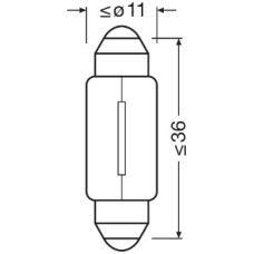 Bec 12V C5W Original Set 10 Buc Osram