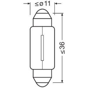 Bec 12V C5W Original Set 10 Buc Osram