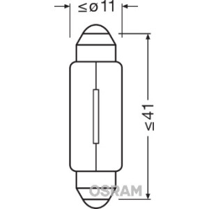 Bec 12V C10W Original Set 10 Buc Osram
