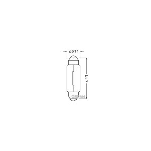 Bec 12V C10W Original Set 10 Buc Osram