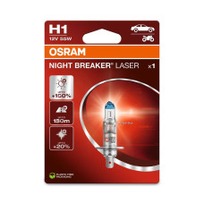Bec 12V H1 55 W Night Breaker Laser Nextgen +150% Blister 1 Buc Osram