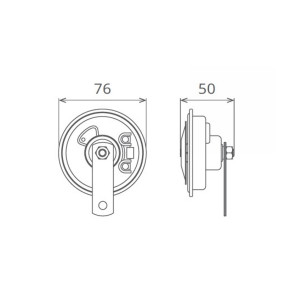 Claxon Electromagnetic 12V 3.5A Ton Jos