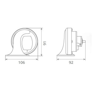 Claxon Electromagnetic 12V 6A Ton Inalt