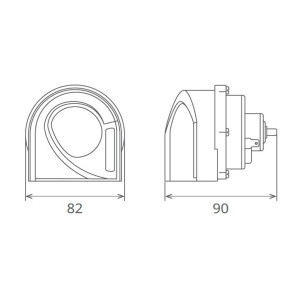 Claxon Electromagnetic 12V 6A Ton Inalt