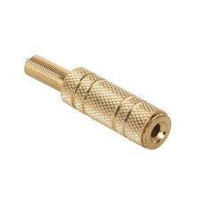 Mufa Jack 3.5Mm Mama Stereo Auriu Pe Cablu