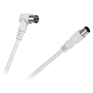 Cablu Rf Video Alb Mufa Dreapta- 90Gr 10M