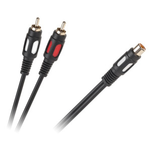 Cablu 1 Rca Mama - 2 Rca Tata 25Cm