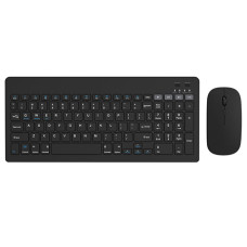 Kit Tastatura Si Mouse Wireless Negru Omega