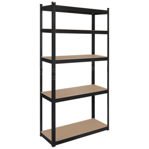 Raft Metalic 5 Polite 750Kg Mdf 180X90X40 Negru Rebel