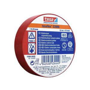 Banda Izolatoare Tesaflex 10M Rosu 10Buc