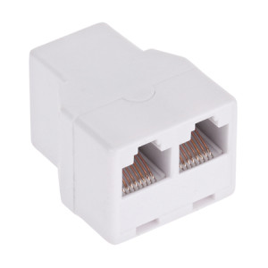 Adaptor 8P8C Mama 2 X 8P8C Mama Alb