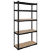 Raft Metalic 5 Polite 750Kg Mdf 180X90X40 Negru Rebel