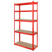 Raft Metalic 5 Polite 750Kg Mdf 180X90X40 Rosu Rebel