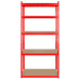 Raft Metalic 5 Polite 750Kg Mdf 180X90X40 Rosu Rebel