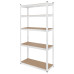 Raft Metalic 5 Polite 750Kg Mdf 180X90X40 Alb Rebel