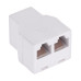 Adaptor 8P8C Mama 2 X 8P8C Mama Alb