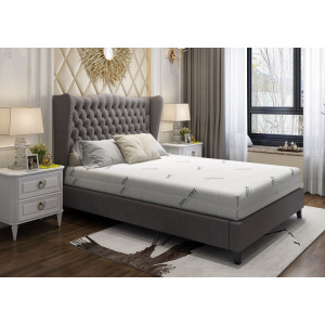 Saltea Cu Spumă Poliuretanică Somnomed Antiacaria 140X200, Înălțime 20 Cm, Pentru Alergici, Husă Detașabilă Și Lavabilă Cu Tratament Antiacarian, Fermitate Medie