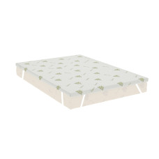 Topper Aloe Vera 140X190X5 Cm, Cu Elastic, Husa Detasabila Si Lavabila, Fermitate Medie