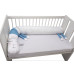 Protectie Laterala Pentru Patut, Oita, Albastru, 25X180 Cm