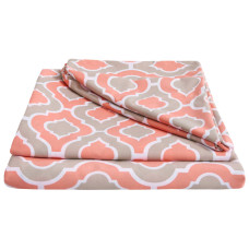 Lenjerie De Pat Bumbac Polycotton,, Pentru Pat De 2 Persoane Xxl (2 Fete Perne 50X70, Cearceaf Pat 240X260, Cearceaf Pilota 220X200), Iris