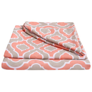 Lenjerie De Pat Bumbac Polycotton,, Pentru Pat De 2 Persoane (2 Fete Perne 50X70, Cearceaf Pat 240X240, Cearceaf Pilota 180X200), Iris