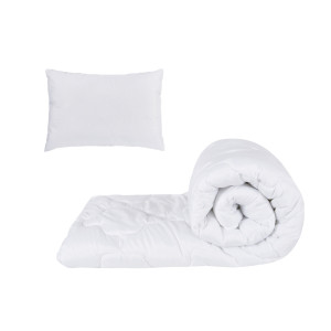 Set Alb, Pilota 150X200Cm 250Gsm + 1 Perna Alba Matlasata 50X70Cm