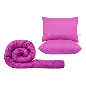 Set Pilota 180X200Cm, 250Gsm + 2 Perne Uni Matlasate 50X70Cm, Mov