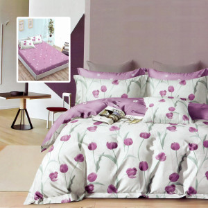 Lenjerie De Pat Finet 6 Piese, Cearceaf Pat Cu Elastic, Cearceaf Pilota 200X230, 2 Fete Perna 50X70, 2 Fete Perna 70X70, Extra Hf6P274