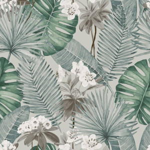 Dutch Wallcoverings Tapet Eden, Gri Și Verde Deschis