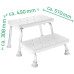 Ridder Scaun Cu Două Niveluri, Alb, 150 Kg, A0102001