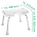Ridder Taburet Pentru Baie, Alb, 150 Kg, A00601101