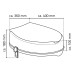Ridder Scaun De Toaletă Cu Capac, Alb, 150 Kg, A0071001