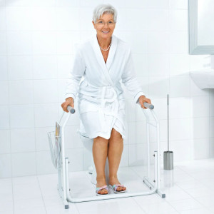 Ridder Bară Mobilă De Sprijin Pentru Toaletă Alb 150 Kg A0110101