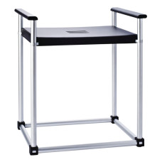 Ridder Taburet De Baie „Zac” Xxl, Negru, Pu/Aluminiu