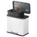 Hailo Coș De Gunoi Cu Pedală Oko Duo Plus, Alb, 17 L+9 L, Mărime L